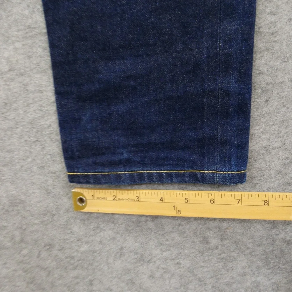 The Hundreds Jeans Mens 30 Blue Selvedge Straight Mid Rise Dark Wash Button Fly